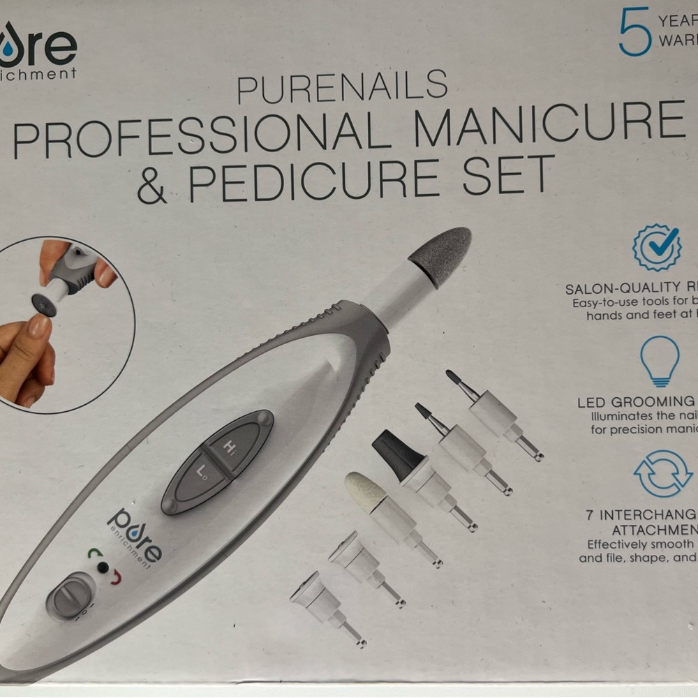 Professional Manicure & Pedicure Set - Silver